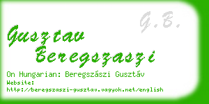 gusztav beregszaszi business card